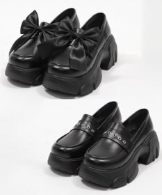 WEGO 2wayリボン厚底ローファー