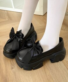 WEGO 2wayリボン厚底ローファー