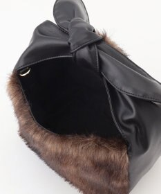 23区 フェイクファー2WAY ショルダー バッグ