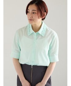 Te chichi ミニフリルトリムカラーブラウス