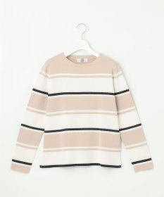 J.PRESS LADIES Cotton Acetate ブロッキング ボーダー ニット