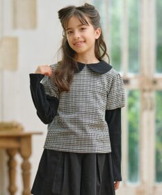 組曲 KIDS 【110-140㎝】チェックジャガード トレーナー