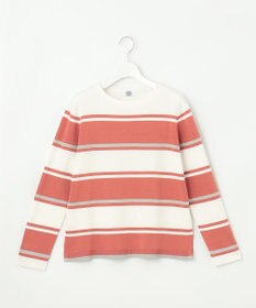 J.PRESS LADIES Cotton Acetate ブロッキング ボーダー ニット