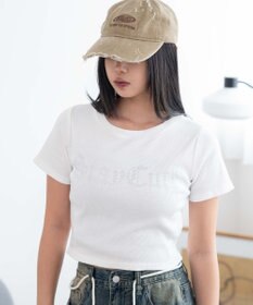 WEGO ヴィンテージウォッシュグラフィックリブT