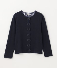 ANY KIDS スナップボタン リボン カーディガン