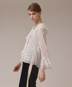 GRACE CONTINENTAL ラッフルドットトップ