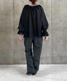 #Newans 【LEE掲載アイテム】【前後着用可能】ビッグカラー２WAYブラウス