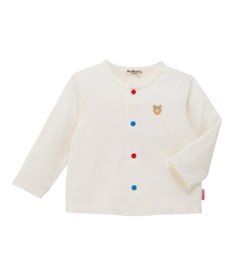 MIKI HOUSE HOT BISCUITS 【80-120cm】【Everyday Series】天竺素材 ワンポイントカーディガン