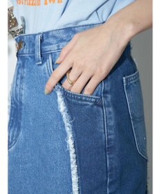 earth music&ecology Ｌｅｅ×ｅ．ｍ．ａ．ｅ　切替デニムスカート