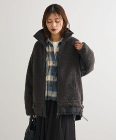 Green Parks 異素材コンビスタンドボアブルゾン