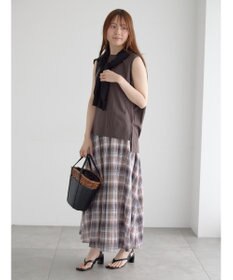Te chichi チェックギャザースカート