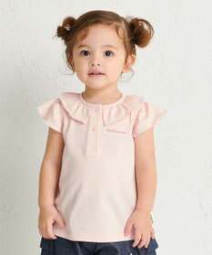 MIKI HOUSE HOT BISCUITS 【70-110cm】 天竺素材 フリル 半袖Tシャツ