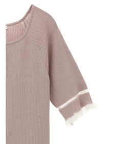 earth music&ecology ポイントシアーフリルニットプルオーバー