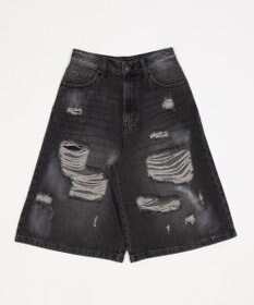 WEGO ダメージデニムハーフパンツ