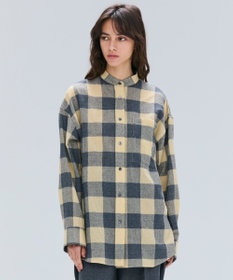 BEIGE， HOBBS / ウールチェックカシュクールブラウス