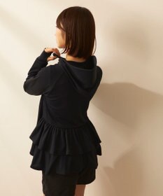 OP／FILA 【ocean pacific】フェイスガード付き バックフリル ラッシュガードパーカー