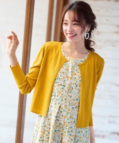 Tiaclasse L 【洗える】長袖サマーニットカーディガン