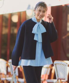 UNFILO ダブルフェイスジャージー ZIPアウター ネイビー