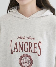 Green Parks 裏毛エンブレムパーカーチュニック