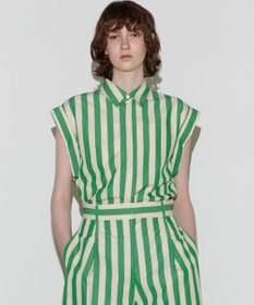 NAVE 【Nave 　洗える】ワイドストライプ ブラウス