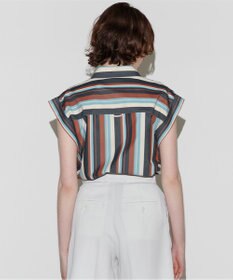 NAVE 【Nave 　洗える】ワイドストライプ ブラウス