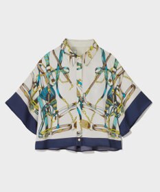 GRACE CONTINENTAL マリンスカーフプリントシャツ