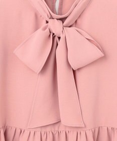 Feroux 【洗える】ペプラム ボウタイブラウス