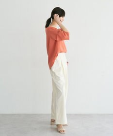 YECCA VECCA ハシゴレースタックスリーブブラウス