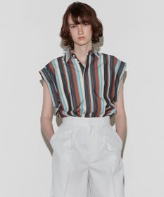 NAVE 【Nave 　洗える】ワイドストライプ ブラウス