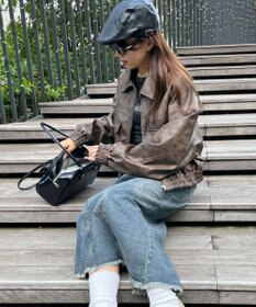 WEGO PUショートブルゾン