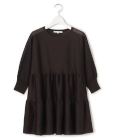 23区 【先行予約】シャイニーシアーニット ティアード チュニック