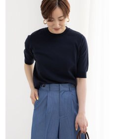 Te chichi 14G天竺ハーフスリーブニットプルオーバー