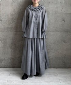 #Newans 【LEE掲載アイテム】【前後着用可能】ビッグカラー２WAYブラウス