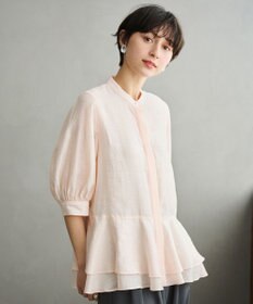 #Newans 【洗える】ダブルフリルヘムシアーシャツ