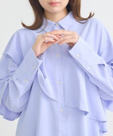 earth music&ecology アシメラッフルシャツ