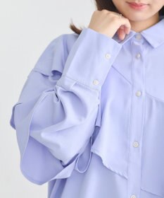 earth music&ecology アシメラッフルシャツ