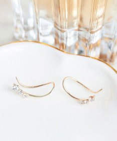 Phoebe 【K10】ラインビジューピアス&イヤリング