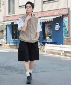 WEGO 【ウエストゴム】イージーバギーカーゴショーツ