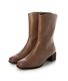 ing <ing>チャンキーヒールショートブーツ