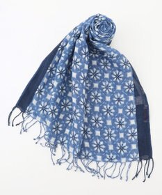 JOSEPH ABBOUD 【麻100％】フラワークレストパターン ストール