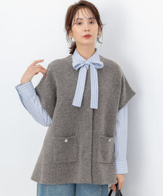 新品　インフルエンサーブランド　ジレ　ウール 新品 インフルエンサーブランド ジレ ウール ポッテリ