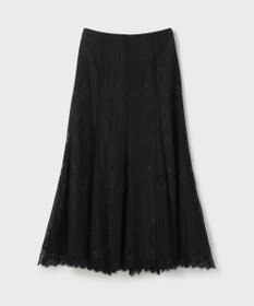 GRACE CONTINENTAL ストライプレースフレアスカート