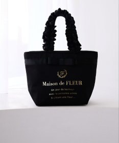 Maison de FLEUR ブランドロゴフリルハンドルトートSバッグ