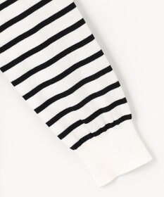 J.PRESS LADIES 【洗える】BASIC HT-COTTON クルーネック ボーダー カーディガン