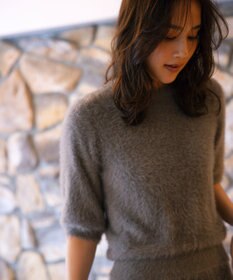 組曲 S ナイロンファー半袖プルオーバー