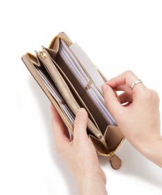 TOPKAPI 【TOPKAPI】角シボ型押し・ ラウンド 長財布 COLORATO コロラート