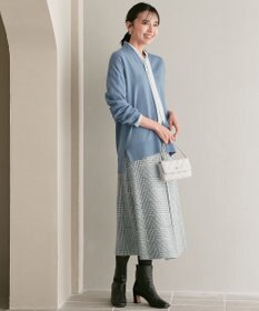 23区 S 【10色展開】ウーステッドウール 重ね襟Vネック ニット