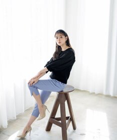 Tiaclasse 【洗える】スリットテーパードパンツ