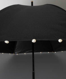 AURORA Beaurance ビューランス バロックパール付き晴雨兼用パラソル傘 (1段スライドショート傘) 日傘