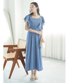 earth music&ecology ＳＥＴ２点　フリルショルダーツーピースワンピース